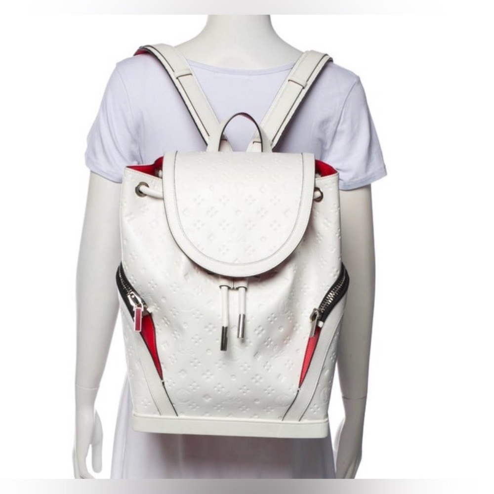 Christian Louboutin white explorafunk backpack